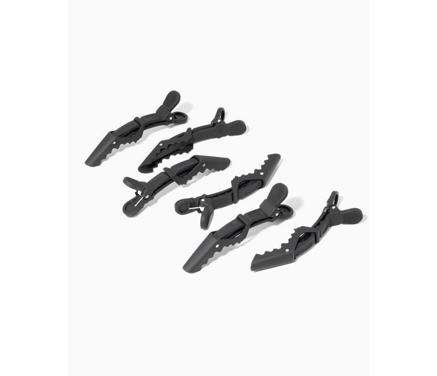 Alligator Rubber Hair Clips - Rubber clips for curly hair 11 x 3.9 cm