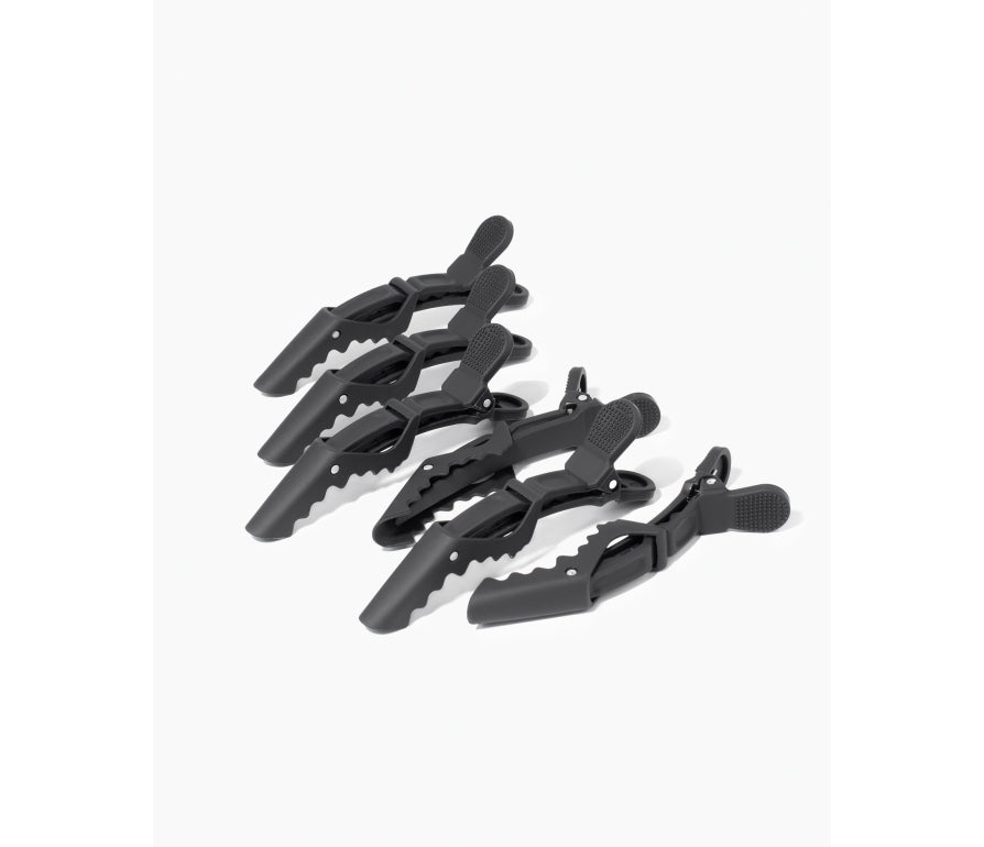 Alligator Rubber Hair Clips - Rubber clips for curly hair 11 x 3.9 cm