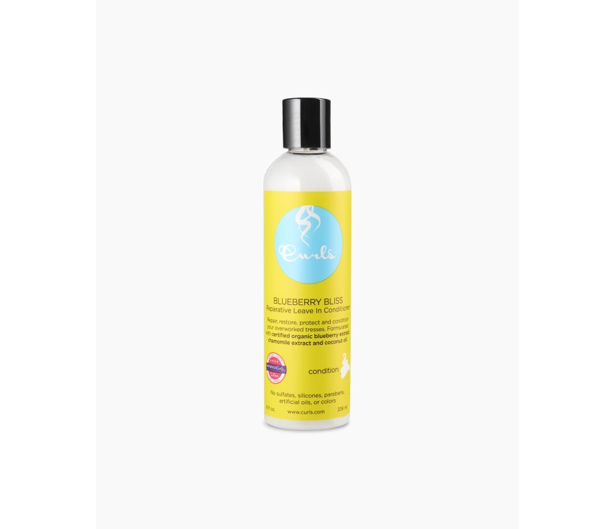 Curls Blueberry Bliss Leave-in - Bezoplachový kondicionér na poškodené vlasy 236 ml