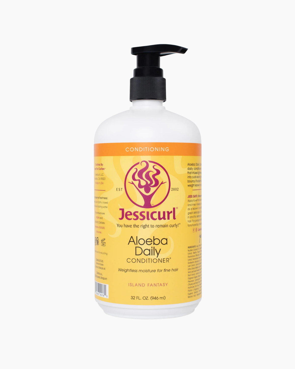 Jessicurl Aloeba Conditioner - Hydratační kondicionér na jemné vlasy 946 ml
