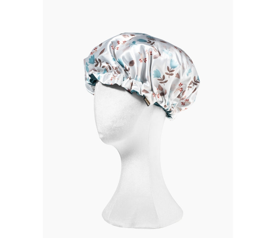 Nina Scrunchies - Handmade Saténová čiapka s gumičkou pre kučeravé vlasy - Petrolejová