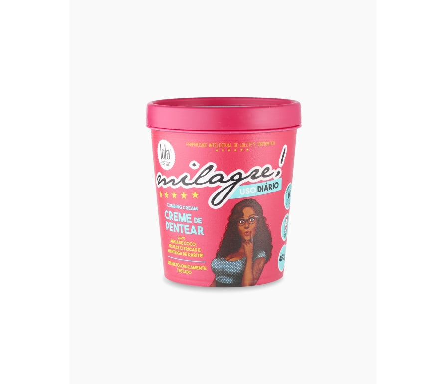 Lola Cosmetics Milagre Crema de Pentear - 3 v 1 Krém, kondicionér a maska na kudrnaté vlasy 450 g