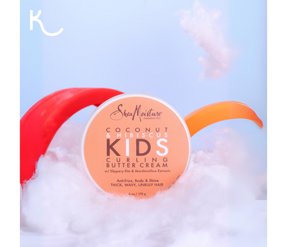 Shea Moisture Kids Coconut &amp; Hibiscus Curling Cream – Tápláló hajkrém gyerekek göndör hajára 170 g
