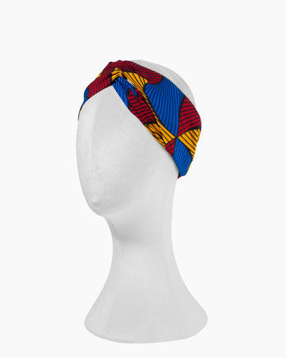 African Fabs Print Headband - Pamut fejpánt göndör hajhoz