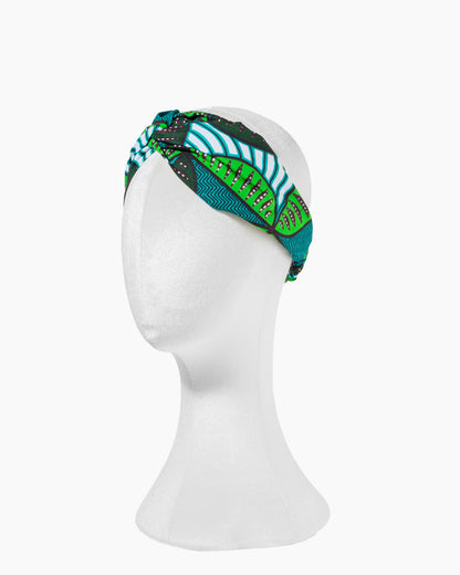African Fabs Print Headband - Pamut fejpánt göndör hajhoz