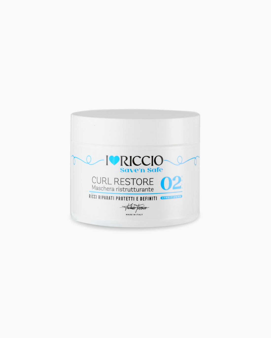 I Love Riccio Curl Restore Restructuring Mask Curl Save’n Safe - Regenerační maska pro odbarvené kudrliny 250 ml