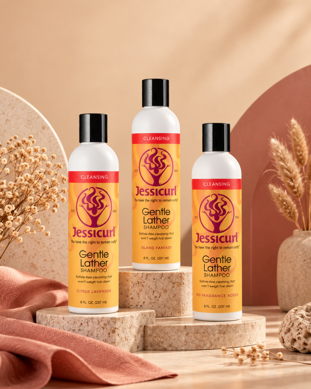 Jessicurl Gentle Lather Shampoo - Shampoo for fine hair and curls 237 ml