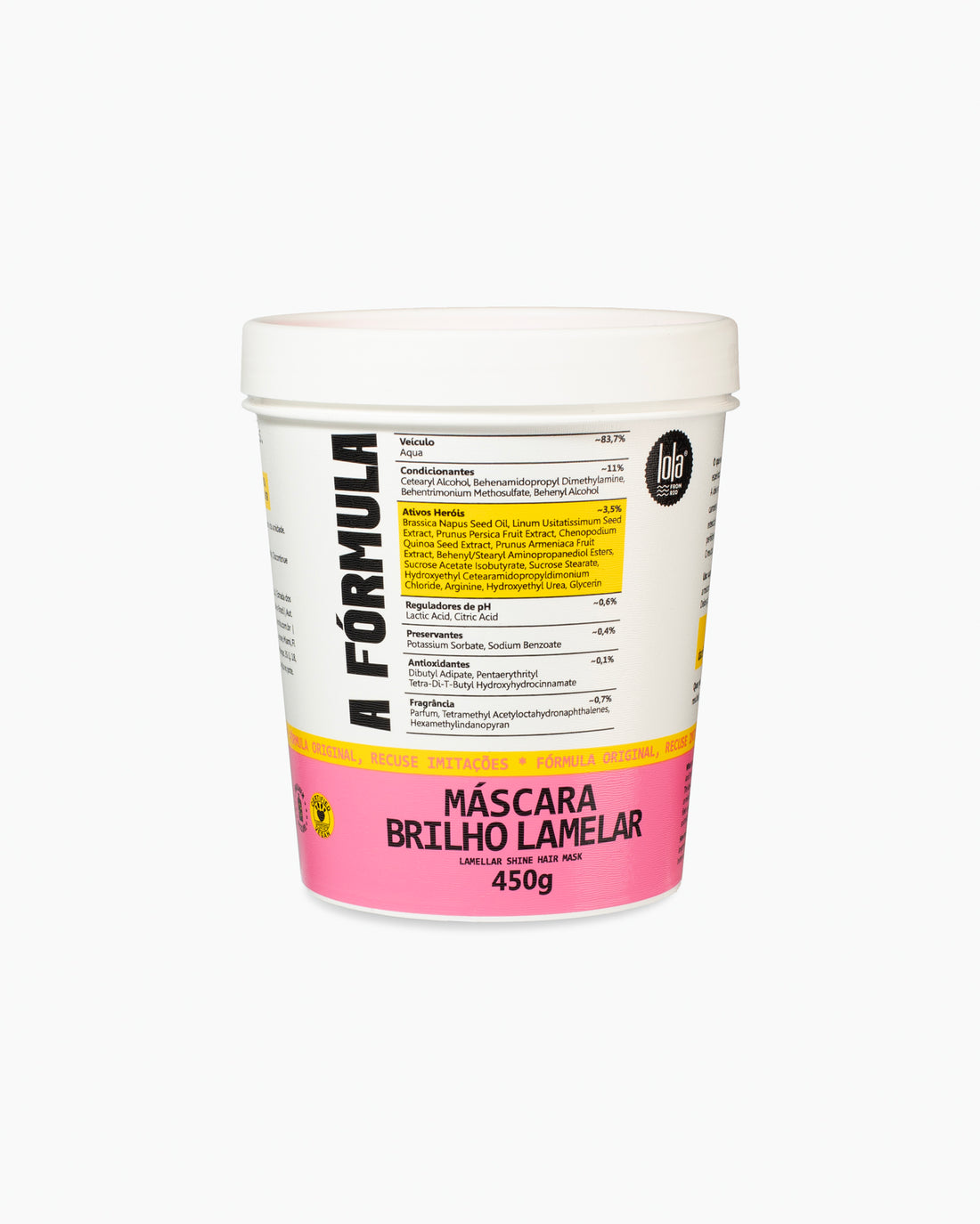 Lola Cosmetics A Fórmula Máscara Lamelar - Maska pro extra lesklé kudrny 450 g