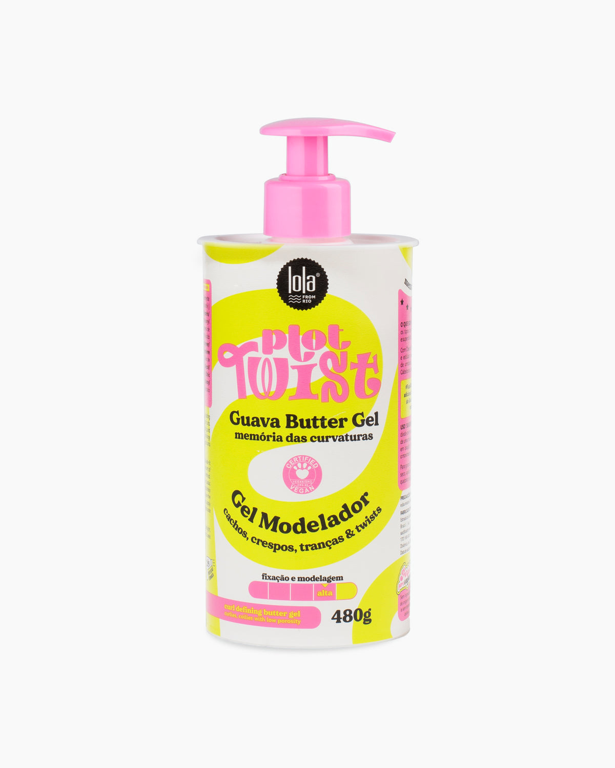 Lola Cosmetics Plot Twist Guava Butter Gel - Styling gel for frizzy hair 480 g