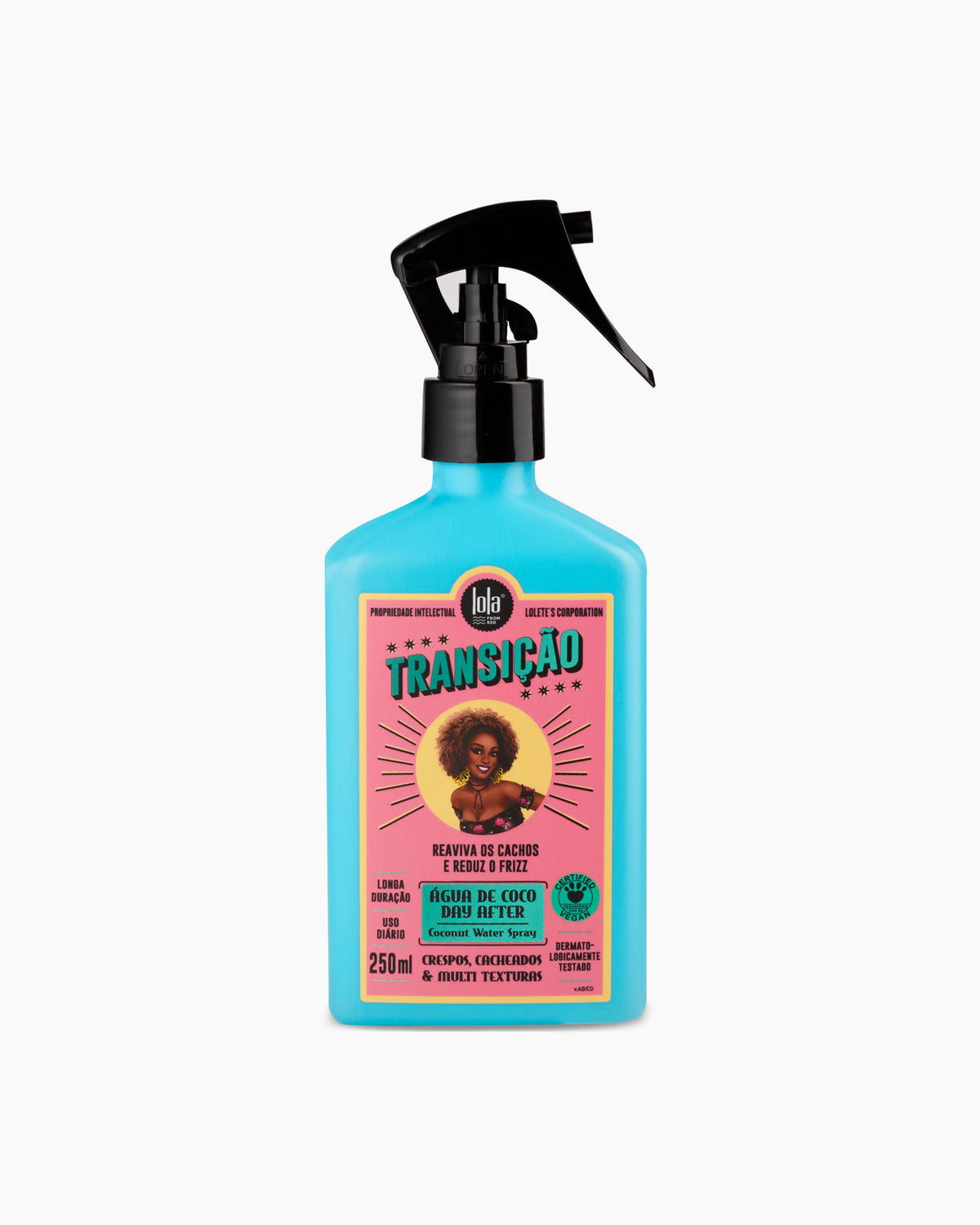 Lola Cosmetics Transíção Agua De Coco „Day After“ - Hydratační sprej na kudrliny 250 ml