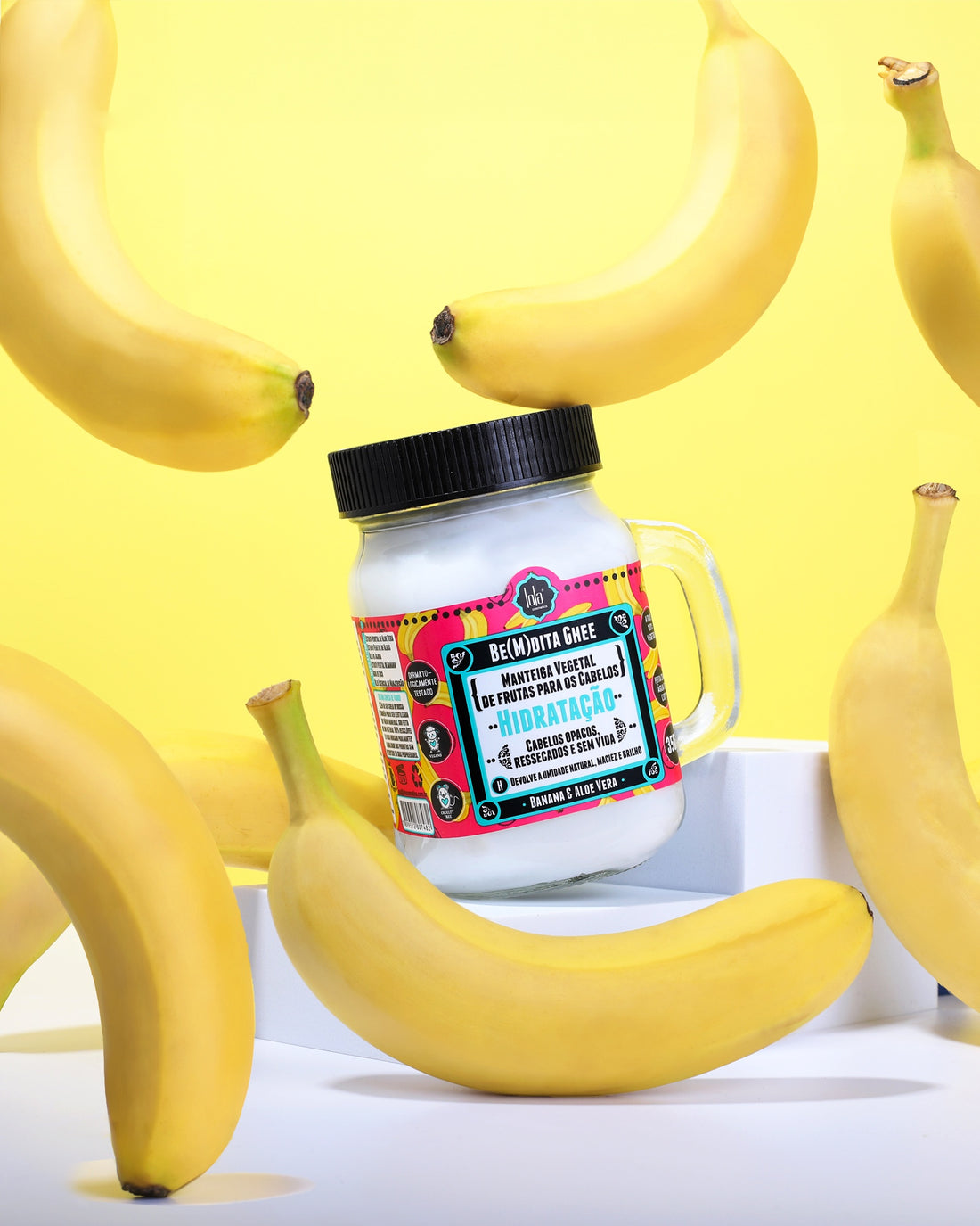 Lola Be(M)Dita Ghee Hidratação Banana e Aloé Vera - Hydratační a zvláčňující maska 350 g