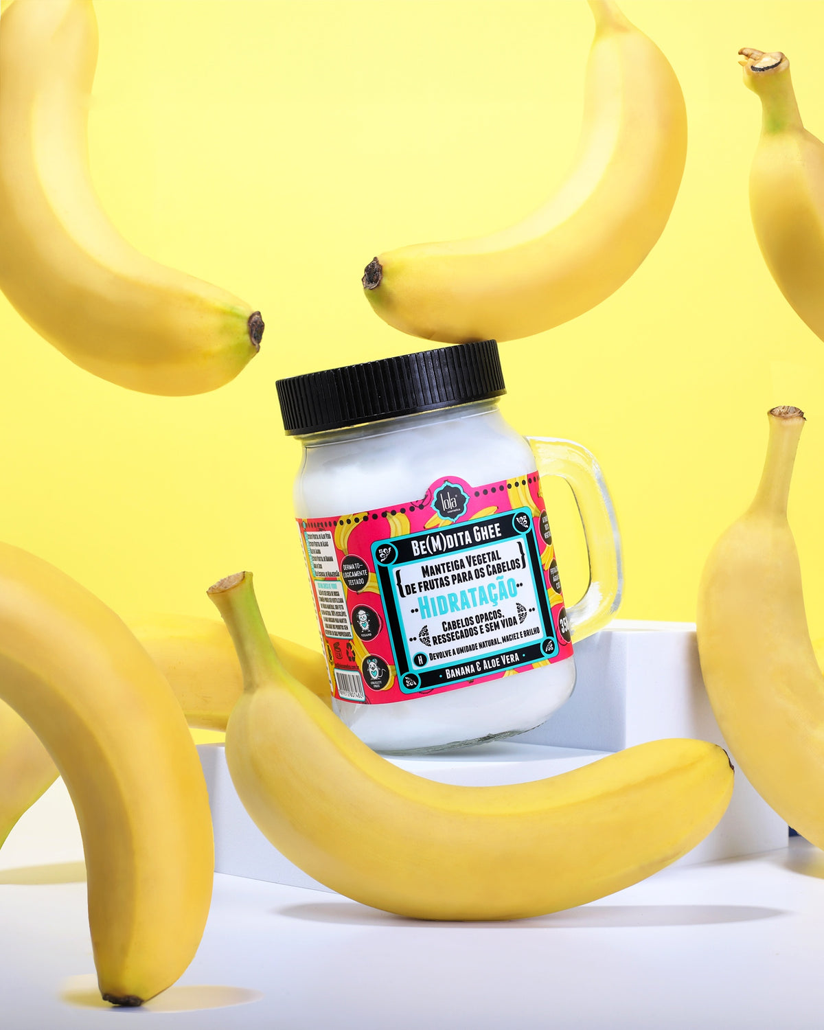 Lola Be(M)Dita Ghee Hidratação Banana e Aloé Vera - Hydrating and softening mask 350 g