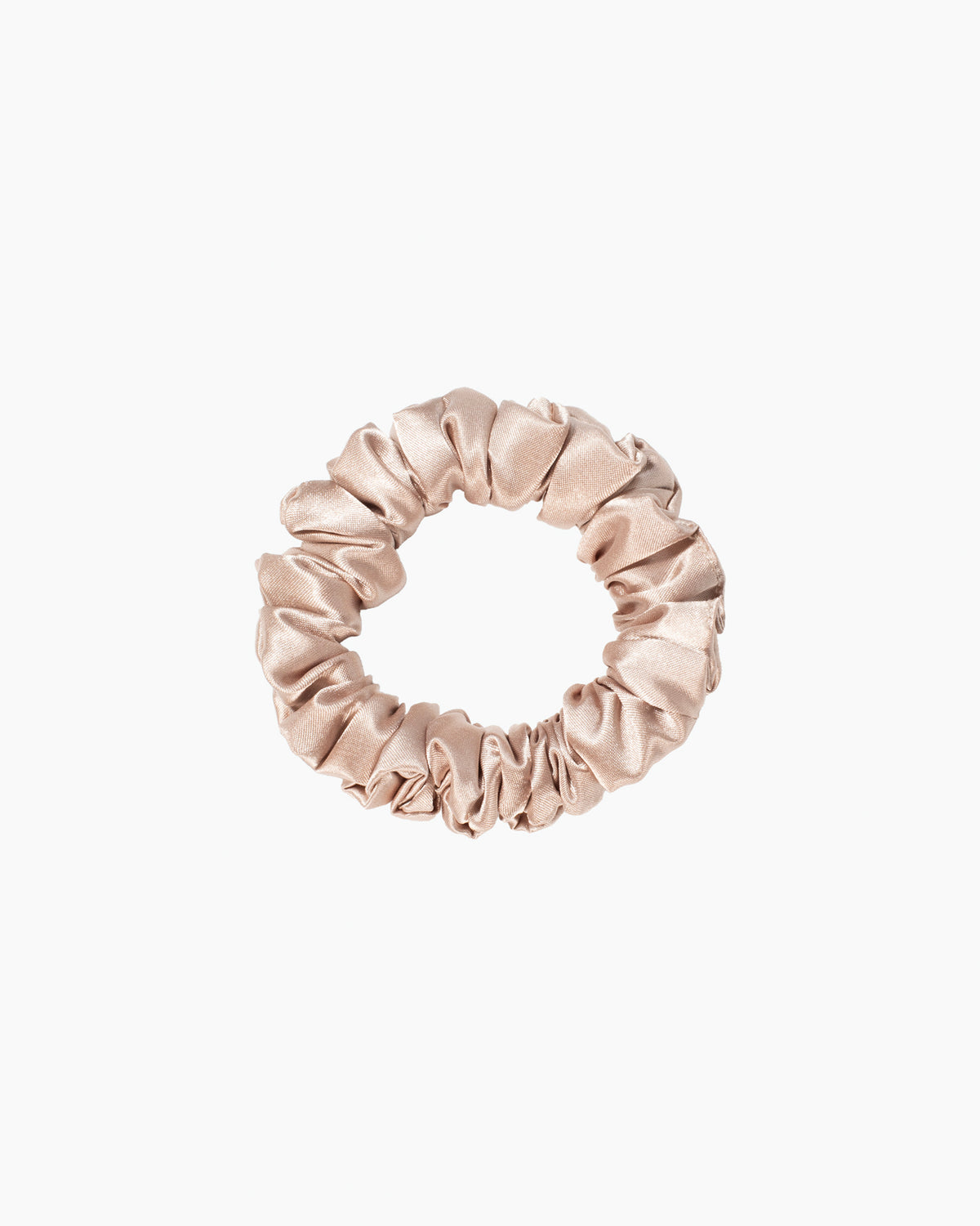 Nina Scrunchies Satin Scrunchie - Saténová gumička pro kudrnaté vlasy - Světle hnědá MOKA