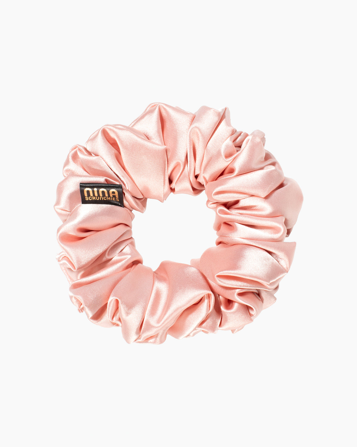 Nina Scrunchies Satin Scrunchie - Szatén hajgumi göndör hajra - Púderrózsaszín