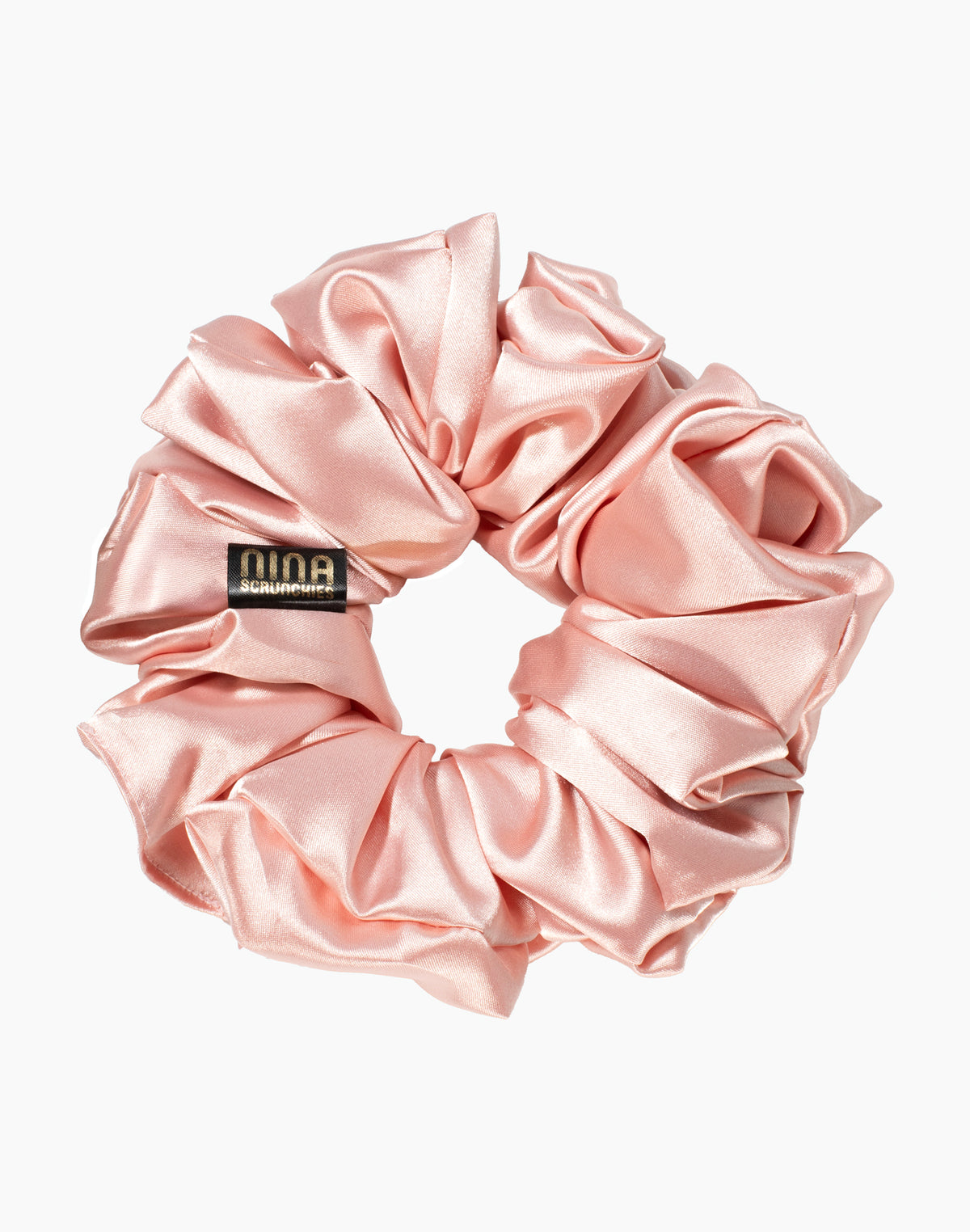 Nina Scrunchies Satin Scrunchie - Szatén hajgumi göndör hajra - Púderrózsaszín