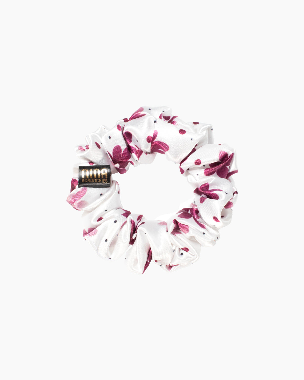 Nina Scrunchies Satin Scrunchie - Saténová gumička pro kudrnaté vlasy - Velvet flora