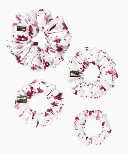 Nina Scrunchies Satin Scrunchie - Saténová gumička pro kudrnaté vlasy - Velvet flora