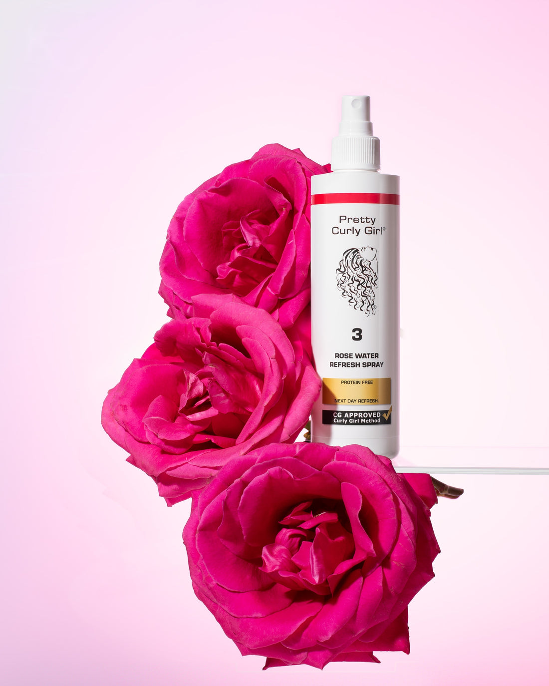 Pretty Curly Girl Rose Water Refresh - Frissítő spray rózsavízzel 250 ml