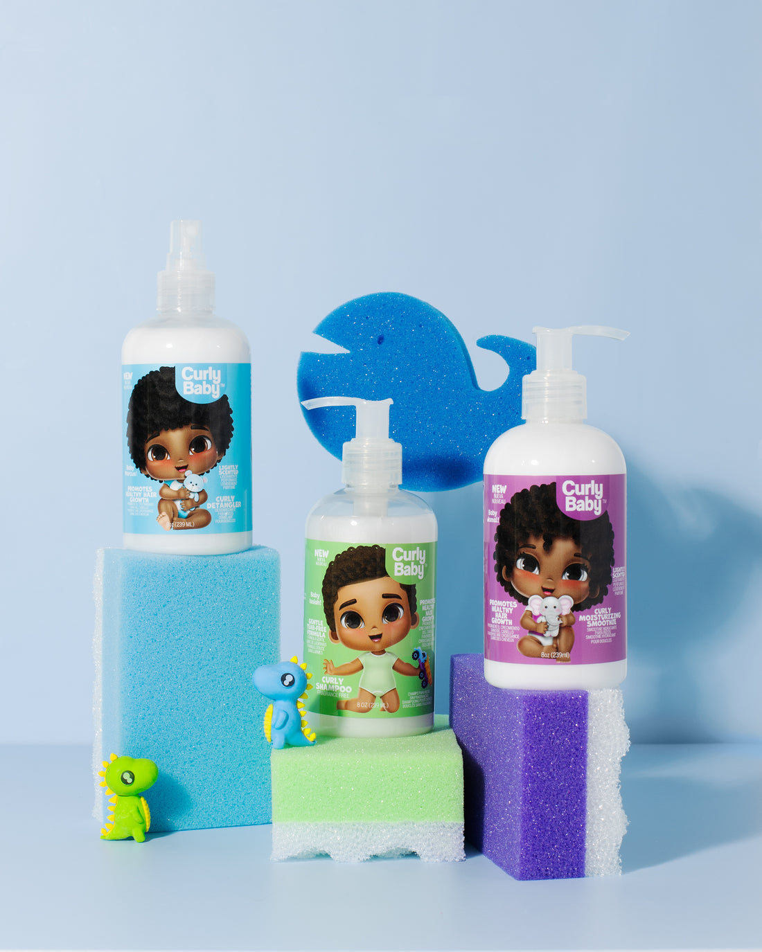 CurlyBaby Baby Boy Bundle - Sada produktů pro chlapecké kudrnaté vlásky 3x239 ml