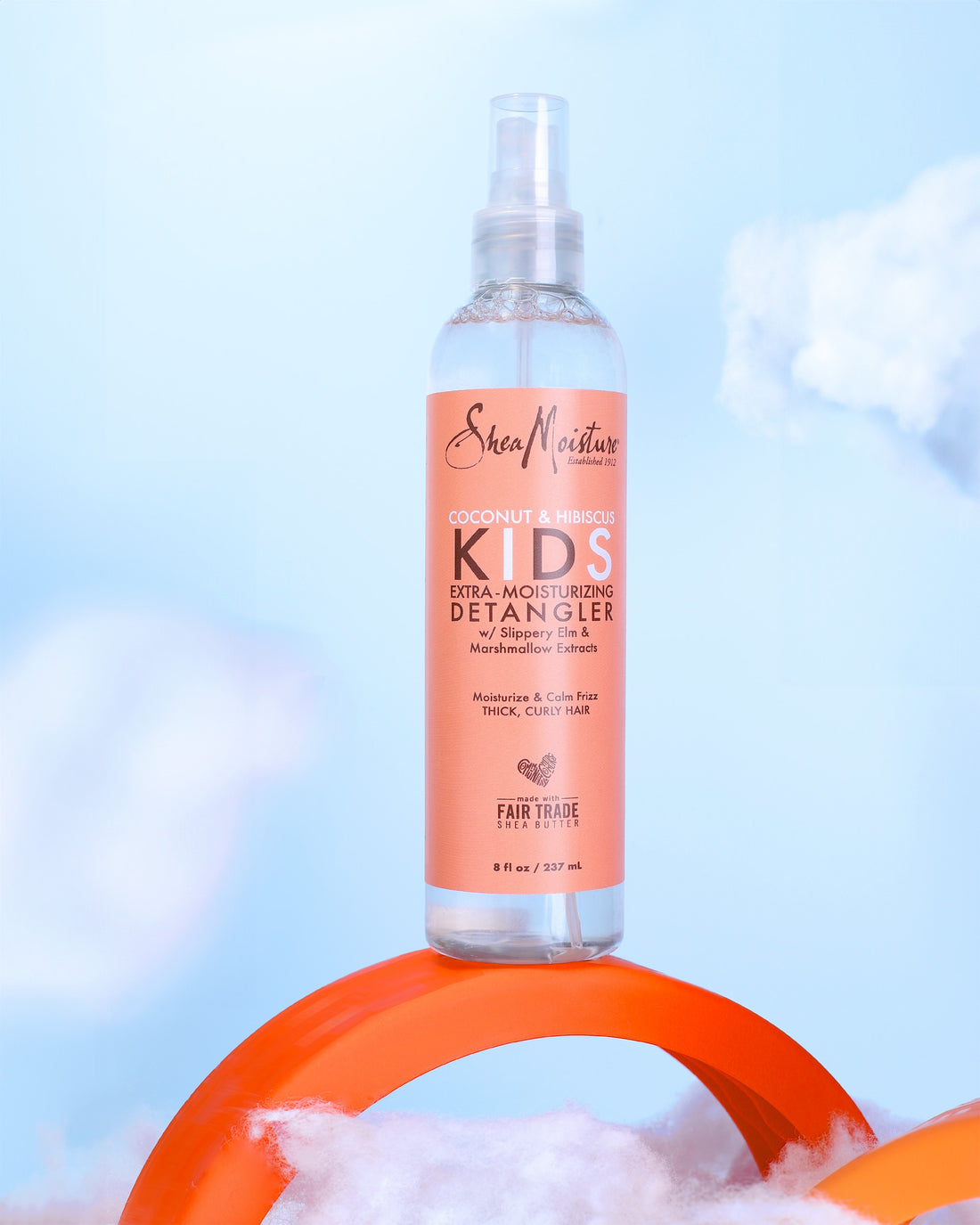 Shea Moisture Kids Coconut &amp; Hibiscus Extra-Moisturizing Detangler - Spray a göndör haj kibontására 237 ml