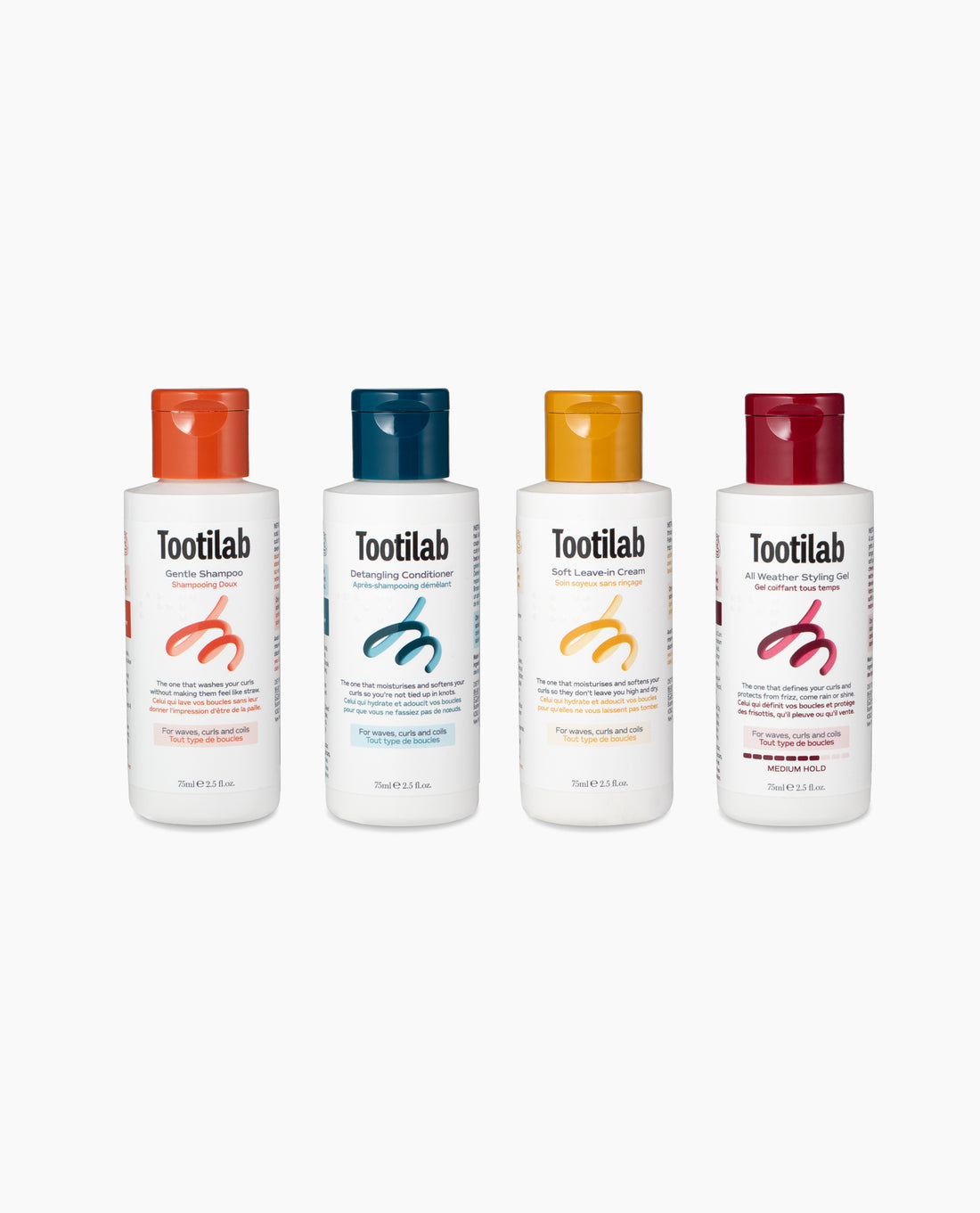 Tootilab Travel Kit - Utazószett göndör hajra 4 × 75 ml