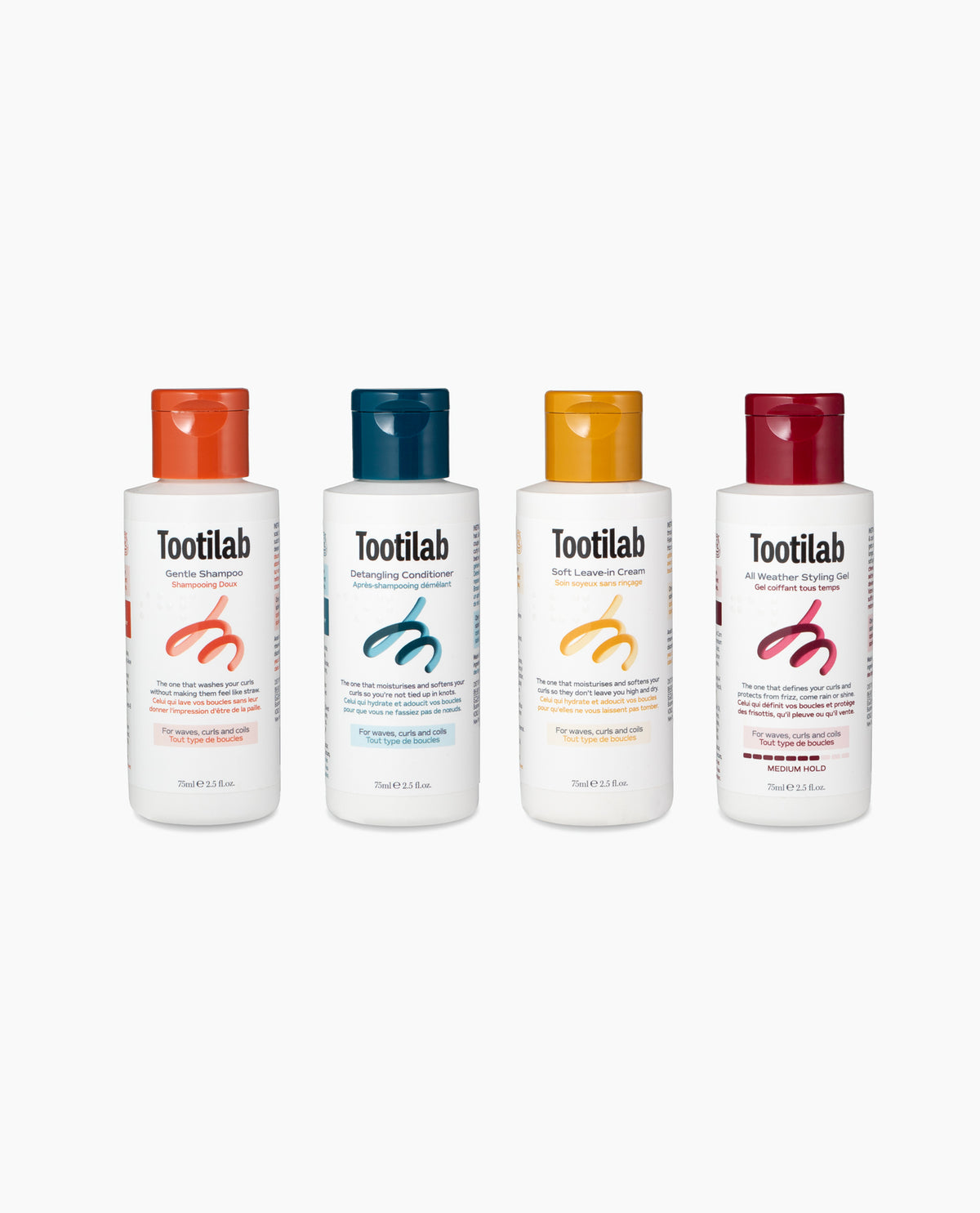 Tootilab Travel Kit - Cestovní sada pro kudrny 4 × 75 ml