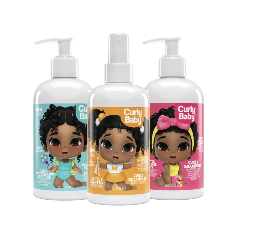 CurlyBaby Baby Girl Bundle - Sada produktov pre dievčenské kučeravé vlásky 3x239 ml