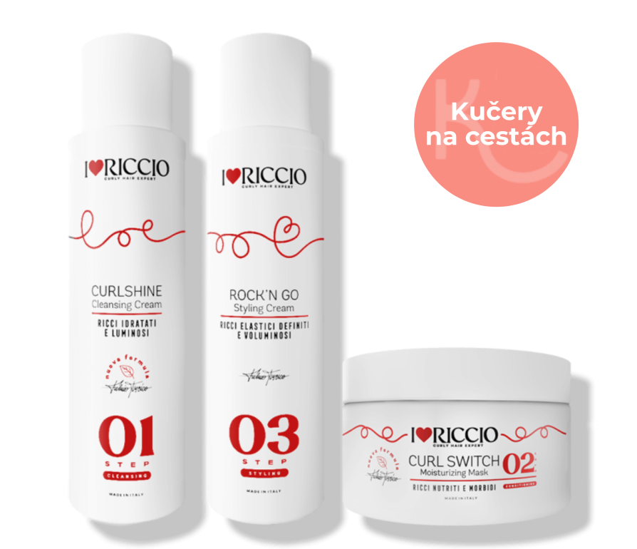I Love Riccio - Cestovná sada na hydratáciu pre vlny a kučery 3x100 ml