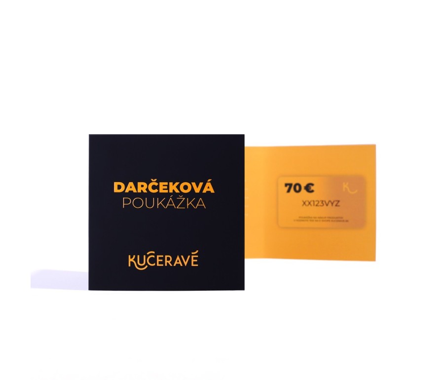 KUČERAVÁ Darčeková poukážka do e-shopu v hodnote 70€ – žltá