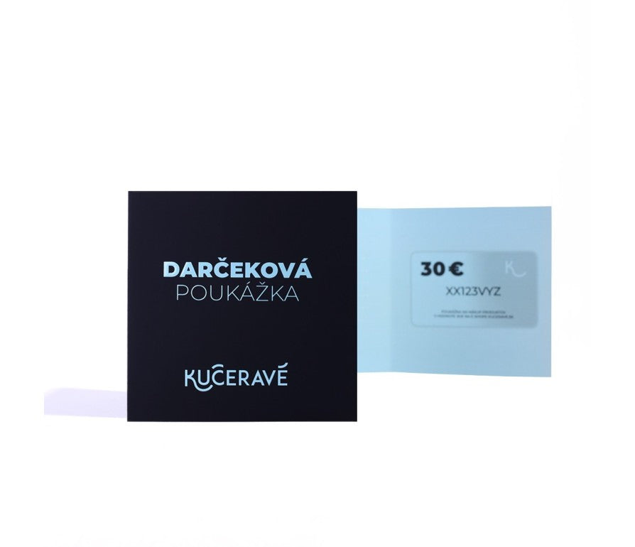 KUČERAVÁ Darčeková poukážka do e-shopu v hodnote 30€ – modrá
