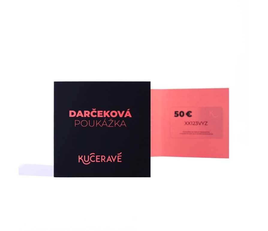 KUČERAVÁ Darčeková poukážka do e-shopu v hodnote 50€ – ružová