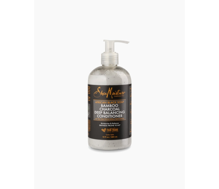 Shea Moisture African Black Soap Bamboo Charcoal Deep Balancing Conditioner - Upokojujúci kondicionér 384ml