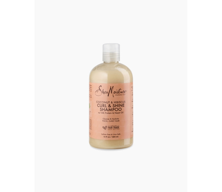 Shea Moisture Coconut &amp; Hibiscus Shampoo - Šampón na kučeravé vlasy 384 ml
