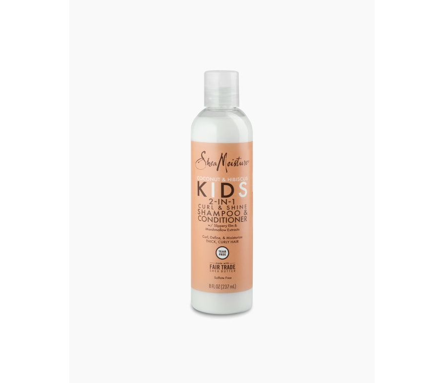 Shea Moisture Kids Coconut &amp; Hibiscus 2 in 1 Shampoo &amp; Conditioner - Šampón a kondicionér pre detské kučery v jednom 236 ml